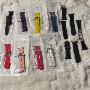 Smart Watch Bands, 11 Pairs, Variety of colors.